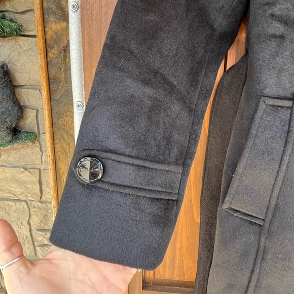 NWT Escalier Wool Trench Coat Double Breasted - Picture 8 of 16